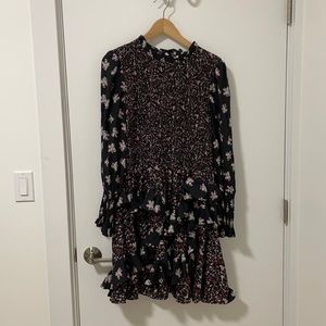 Rebecca Taylor 100% silk Ruffle Dress